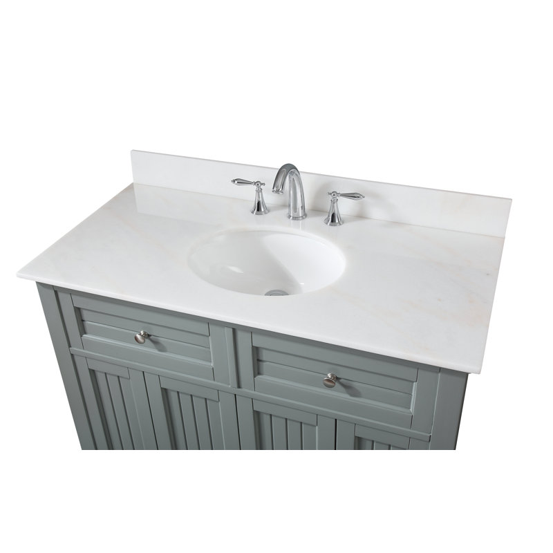 Gracie Oaks Eugene 42'' Freestanding Single Bathroom Vanity with